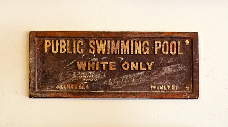 Whites Only Public Swimming Pool Plaque